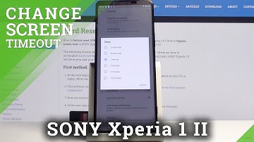 How to Change Screen Timeout in SONY Xperia 1 II