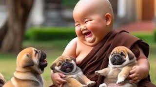 little monk so cute 🥰🌿🎉so cute 🥰💓💕 cute baby monk#monk#cute#for you#little monk#littleboy