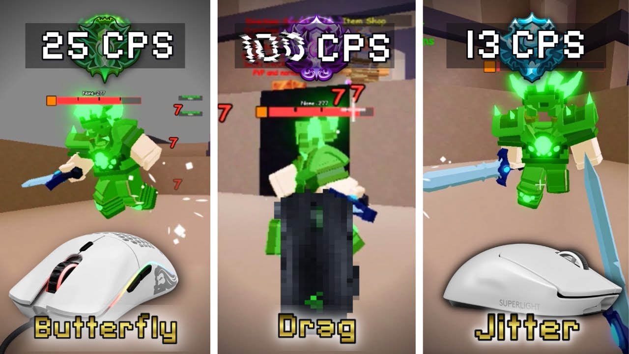 Types of Clicking Methods In Roblox Bedwars... YouTube