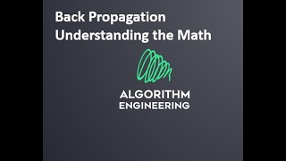 Back Propagation Understanding the Math