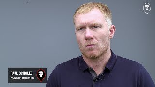 Paul Scholes talks about Salford becoming a full time club!