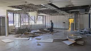 Time lapse  Industrial Building office space interior demolition