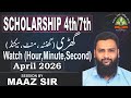 Scholarship Exam 2026 | Maths: Watch (Ghadi) | Easy Method by Maaz Sir