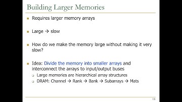Design of Digital Circuits - Lecture 22a: Memory Organization & Technology (ETH Zürich, Spring 2019)