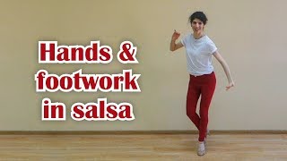 Salsa lady style. Hands and footwork