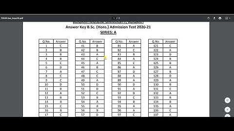 AMU ANSWER KEYS OF B.SC (HONS) 2020-21|| OFFICIALLY AMU ANSWER KEYS OF B.SC(HONS) 2020-21|| AMU