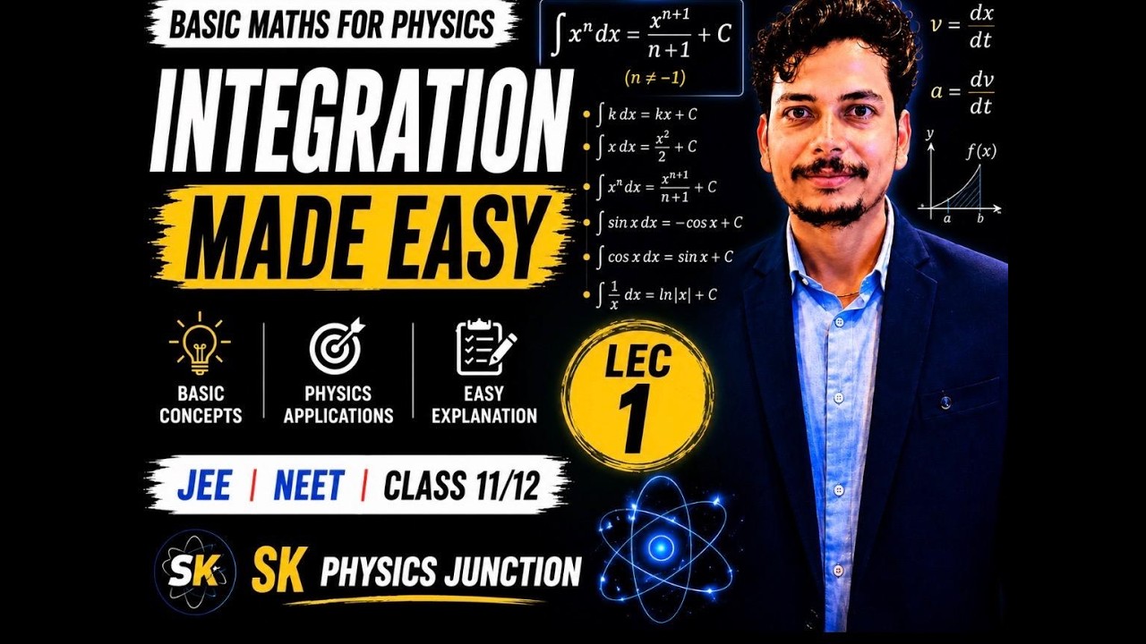 🔥 Integration Made Easy 🚀 | Basic Maths for Physics | Lec 1 - YouTube
