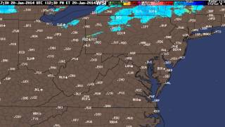 EAS winter storm warning audio with radar image 1/20/2014