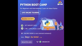Grras Solutions Pvt Ltd - Python BootCamp Offer Python for Data Science Machine Learning DevOps