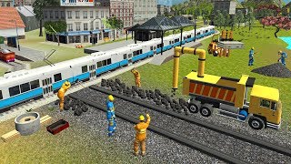 Indian Train City Drive Road Construction Sim - Railroad Builder Simulation - Android Gameplay FHD screenshot 5