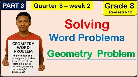Solve word problems involving geometry problem Math 8 Matatag Third quarter Week 2 #linearequation