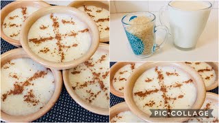 بكاس ارز و كاس حليب حضري احلى تحلية من الزمن الجميل 🍧