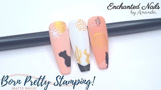 Born Pretty Stamping Plate Review | Matte Nail Stamping Design 