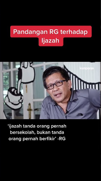 Rocky Gerung - ijasah hanya Tanda Bahwa Pernah Sekolah bukan tanda pernah berpikir #rockygerung