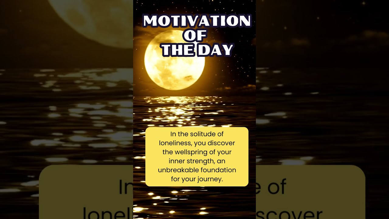Unlocking Inner Strength in Solitude The Power of Being Alone  Motivational Speech