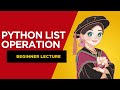 Python List Slicing, Updating, နှင့် Deleting Lecture for Beginners