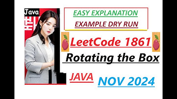 Rotating the Box | Leetcode 1861 | Java Code | Developer Coder