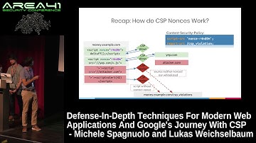 Area 41 2018: Spagnuolo and Weichselbaum: Defense-In-Depth Techniques For Modern Web Applications
