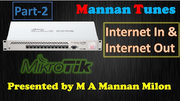 MikroTik Router Configuration || Internet In & Internet Out || Mannan Tunes.