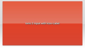 Ionic 2: Input with Icon-Label