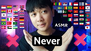 ASMR "NEVER" in 52+ Different Languages🌎Good night, Relaxing