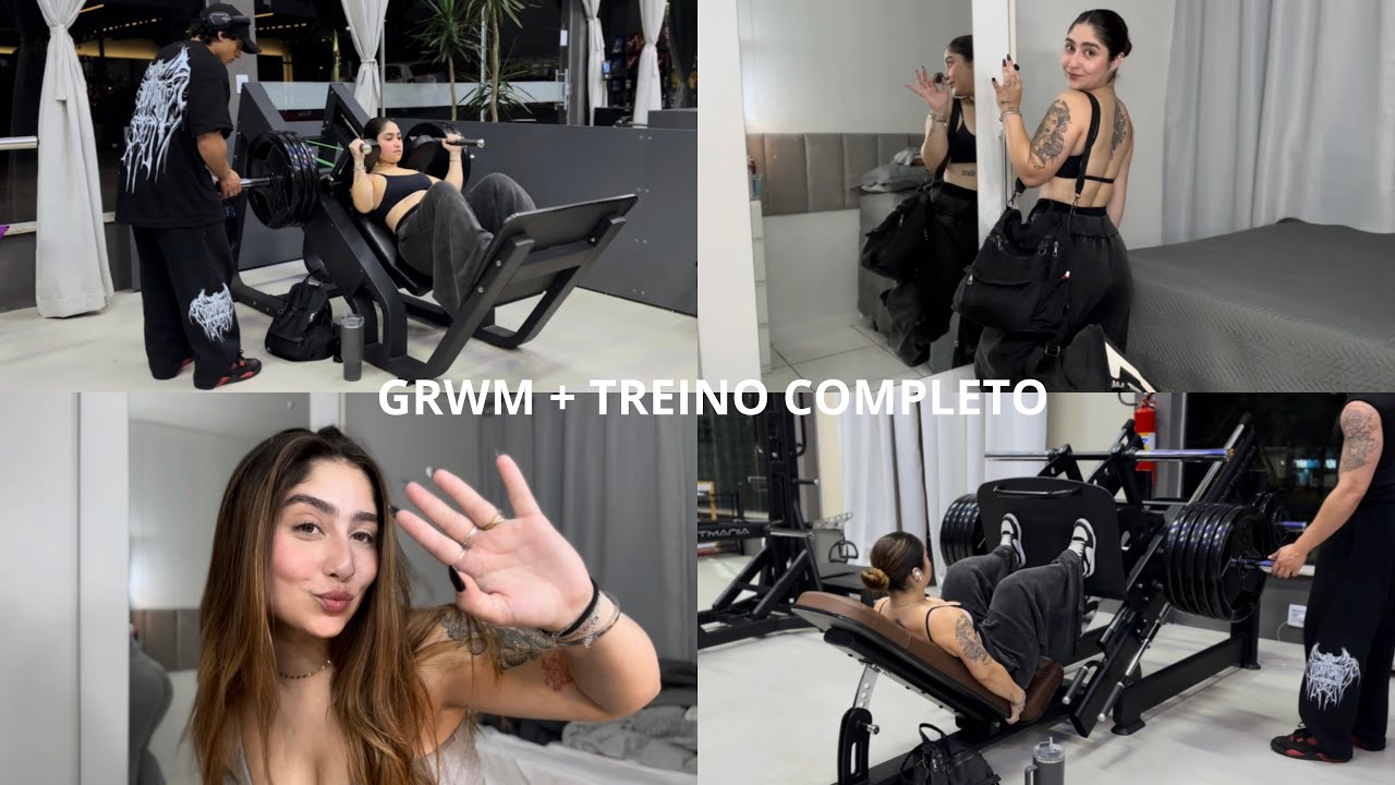 VLOG - GRWM E TREINO COMPLETO DE QUADRÍCEPS 