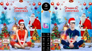 Christmas photo editing 2023 | Christmas photo editing picsart | Merry christmas photo editing screenshot 2