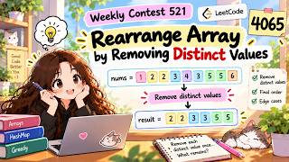 LeetCode 4065 – Rearrange Array by Removing Distinct Values | Weekly Contest 521 🚀 #leetcodecontest Update