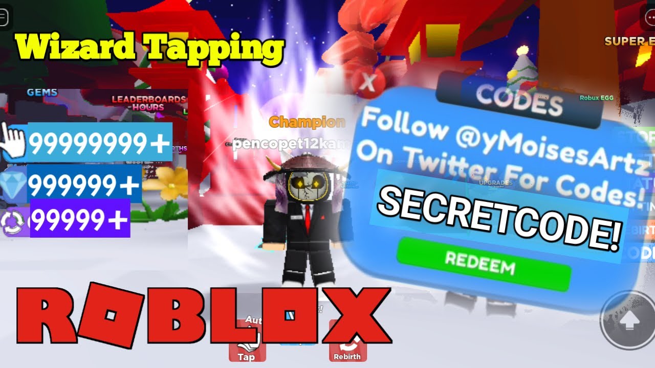 Secret Code!! WIZARD TAPPINGROBLOX YouTube