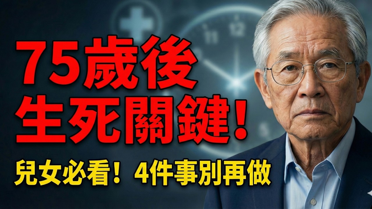 人一旦過了75歲，這4件事千萬別再做！很多台灣長輩後悔太晚知道。