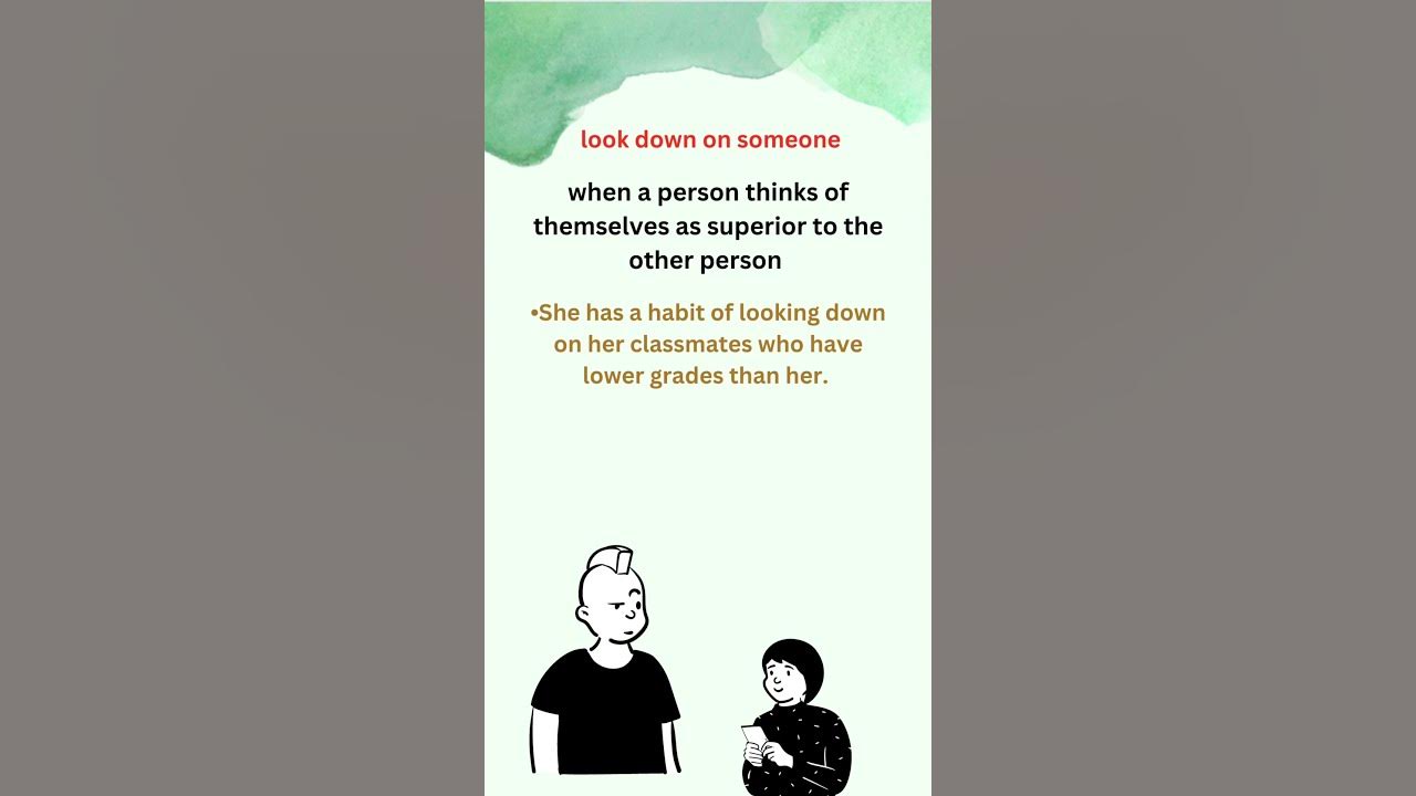 what-does-to-look-down-on-someone-mean-in-english-englishlearning