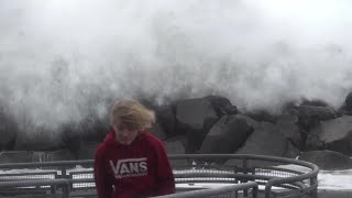 11-17-2020 Westport-North Cove, WA - King Tide and 20’+ Swell Beach Erosion - Interview