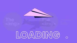 Flying paper airplane casting shadow line 2D loading animation