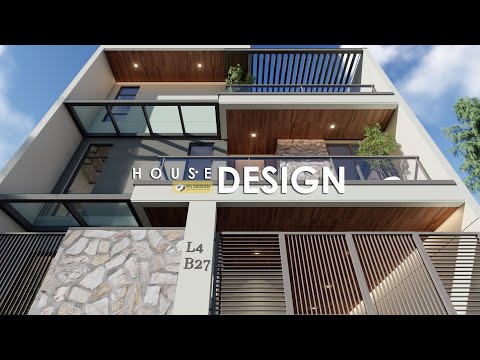 MODERN HOUSE DESIGN | 3 STOREY HOUSE with DECK | 7.50m x 10.00m (225 sqm) | 5 BEDROOM