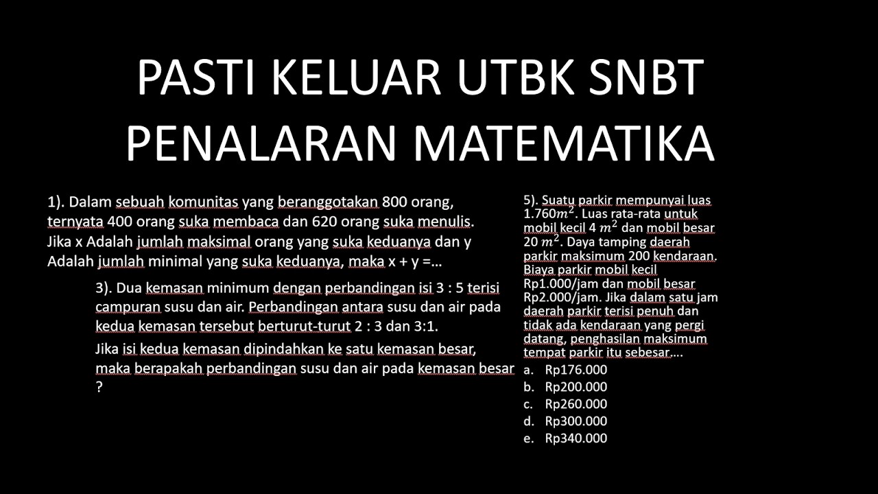 PASTI KELUAR PENALARAN MATEMATIKA UTBK 2026