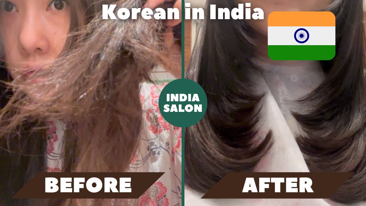 A Korean woman has been to an Indian salon (Korean in India)
