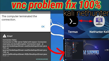 Port Listening connection not contacted | Error of VNC viewer SOLVED after starting linux in TERMUX.