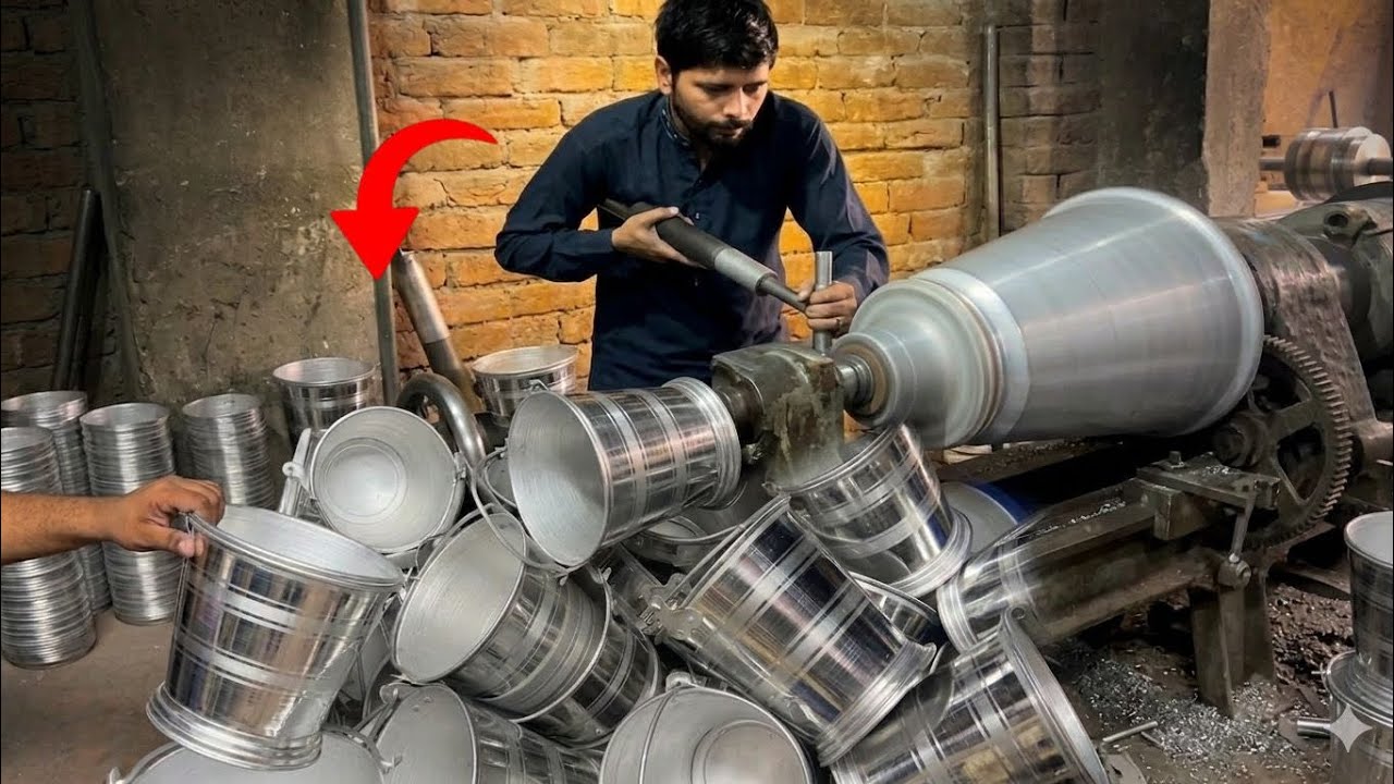 Process Of Manufacturing Of Stainless Steel Bucket - YouTube