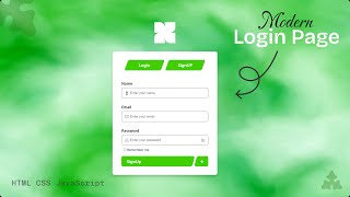 Modern Login Page UI Design with HTML, CSS & JavaScript | By Poorna Chandra