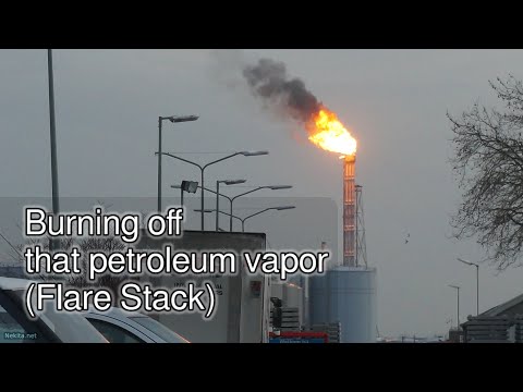 Burning off that petroleum vapor (Flare Stack)