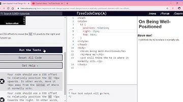 Learn Applied Visual Design  Move a Relatively Positioned Element with CSS Offsets   freeCodeCamp or