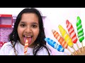 Shafa pretend play with fruit lollipops learn color song nursery rhymes with mommy