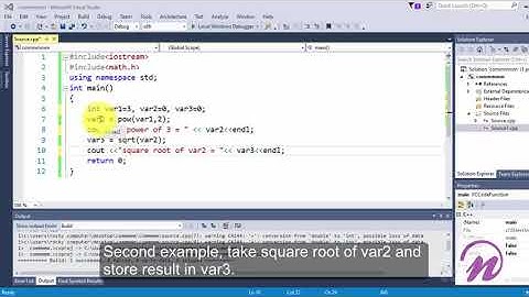 Square root and power function in c++