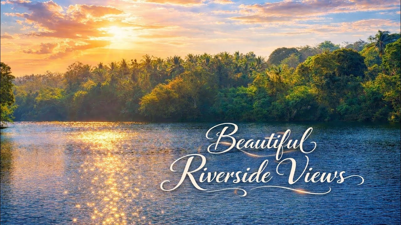 Beautiful Riverside Views in 4K | Nature’s Peace & Scenic Beauty 🌿#RiversideViews #NatureBeauty 
