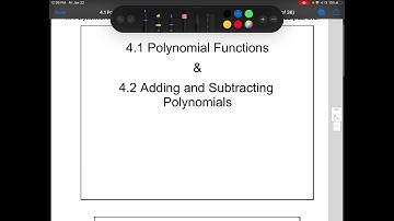 4.2 Adding and Subtracting Polynomials