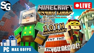 🔴 LIVE | Minecraft: Story Mode 🎉 10 YEAR ANNIVERSARY – Episode 2 | YOU DECIDE! Walkthrough