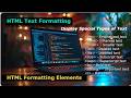 What is HTML Text Formatting? | HTML Text Formatting Elements | HTML Text Formatting | HTML Examples