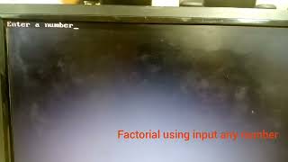 Factorial in C language using input function