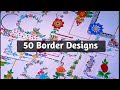 50 front page design project work designs 50 border designs corner design  poojacreation1