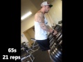 100 lb dumbell curls for 12 reps